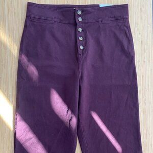NWT Lou & Grey High Rise Wide Leg Pant - Burgundy